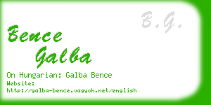 bence galba business card
